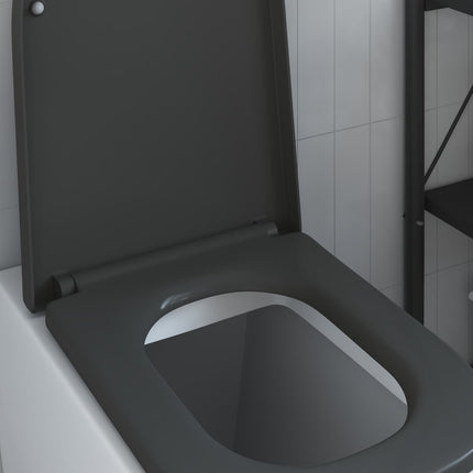 Toilet sæde Antracit 47,5 x 35 x 3,6 cm Duroplast