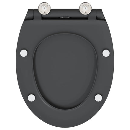 Toilet sæde Antracit 45,5 x 37,5 x 3,8 cm Duroplast