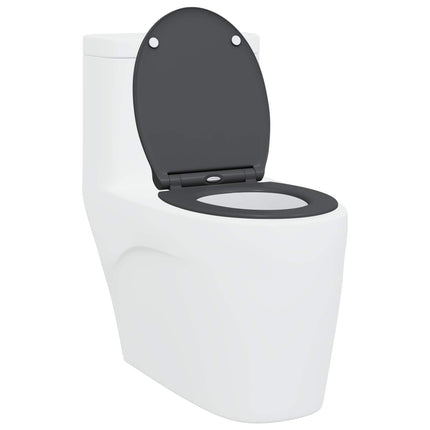 Toilet sæde Antracit 45,5 x 37,5 x 3,8 cm Duroplast