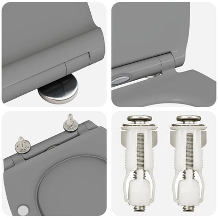 Toilet sæde Grå 45,5 x 37,5 x 3,8 cm Duroplast