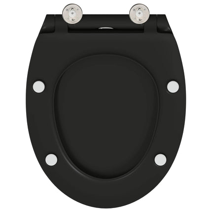 Toilet sæde Sort 45,5 x 37,5 x 3,8 cm Duroplast