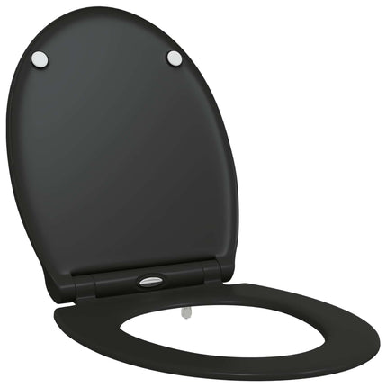 Toilet sæde Sort 45,5 x 37,5 x 3,8 cm Duroplast