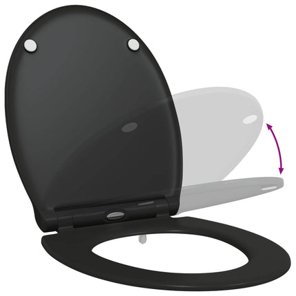 Toilet sæde Sort 45,5 x 37,5 x 3,8 cm Duroplast