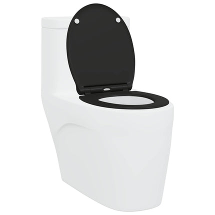 Toilet sæde Sort 45,5 x 37,5 x 3,8 cm Duroplast