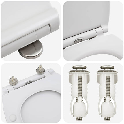 Toilet sæde Hvid 45,5 x 37,5 x 3,8 cm Duroplast