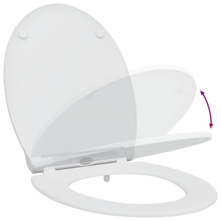 Toilet sæde Hvid 45,5 x 37,5 x 3,8 cm Duroplast