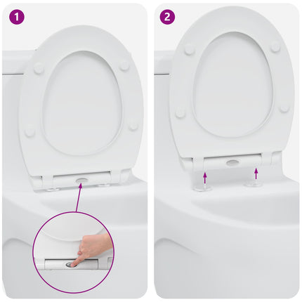 Toilet sæde Hvid 45,5 x 37,5 x 3,8 cm Duroplast