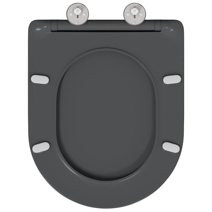 Toilet sæde Antracit 47 x 36 x 3,4 cm Duroplast