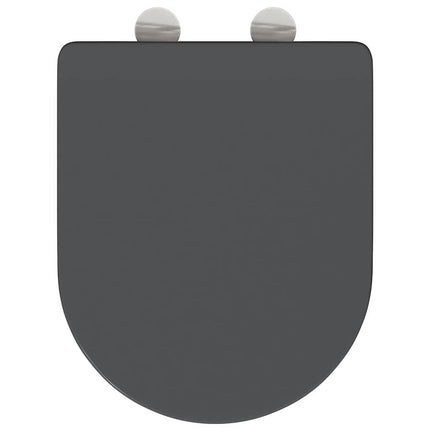 Toilet sæde Antracit 47 x 36 x 3,4 cm Duroplast