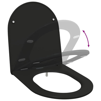 Toilet sæde Sort 47 x 36 x 3,4 cm Duroplast