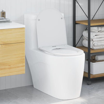 Toilet sæde Hvid 47 x 36 x 3,4 cm Duroplast