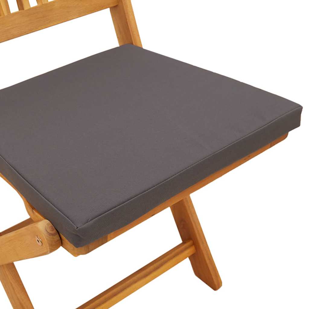 Sammenklappelig stol med pude 8 pcs Grå 49 x 57.5 x 92cm