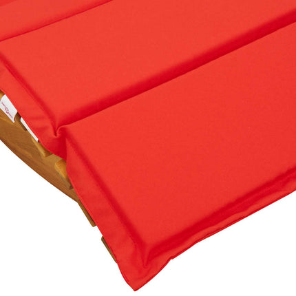 Solstol med pude 2-person 2 pcs Brun Massivt Akacietræ