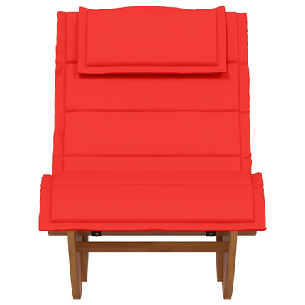 Solstol med pude 2-person 2 pcs Brun Massivt Akacietræ