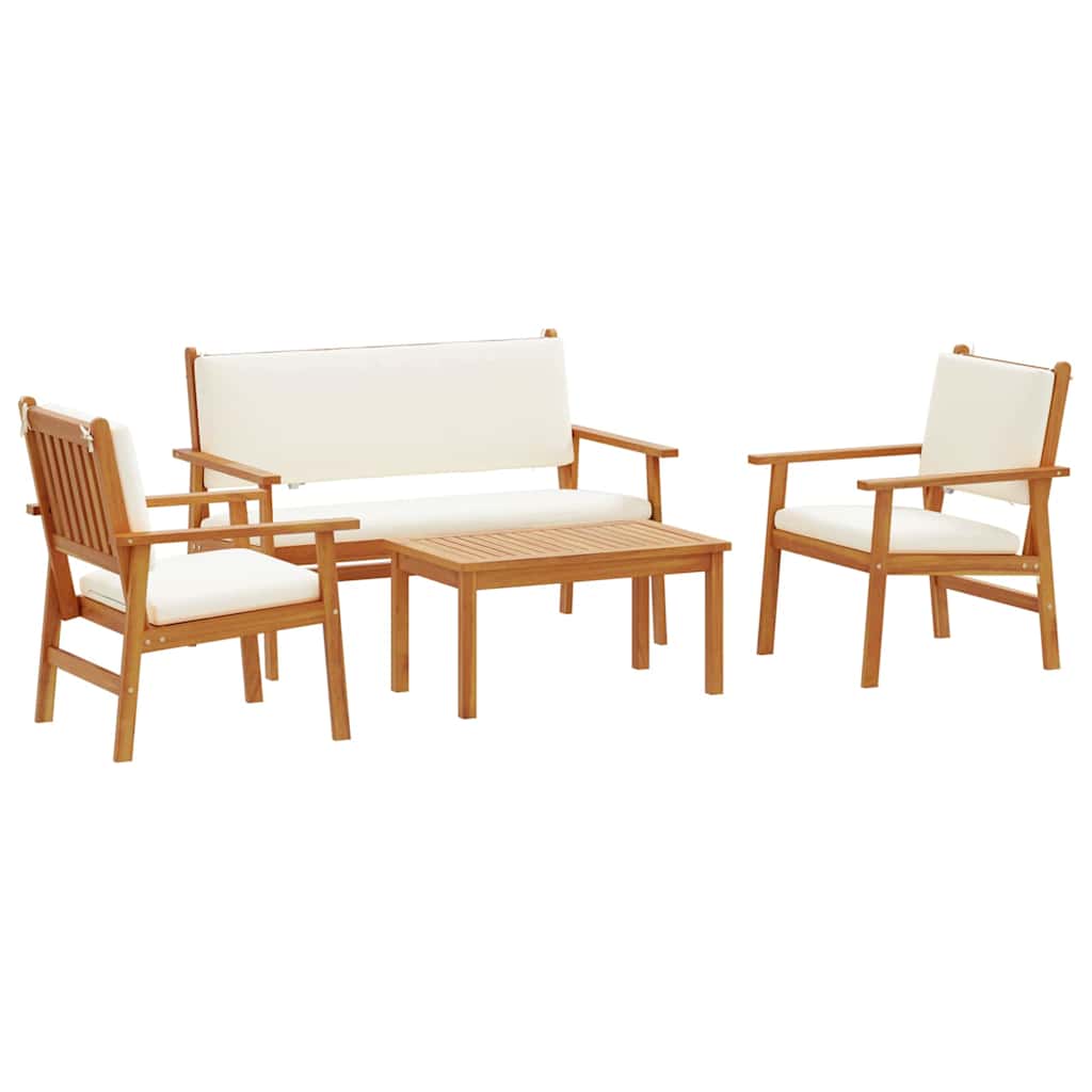 Havesofa Sæt 4 pcs Brun 120 x 65,5 x 79 cm Massivt Akacietræ