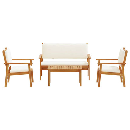 Havesofa Sæt 4 pcs Brun 120 x 65,5 x 79 cm Massivt Akacietræ