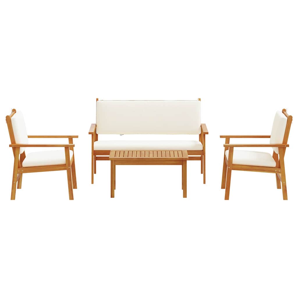 Havesofa Sæt 4 pcs Brun 120 x 65,5 x 79 cm Massivt Akacietræ