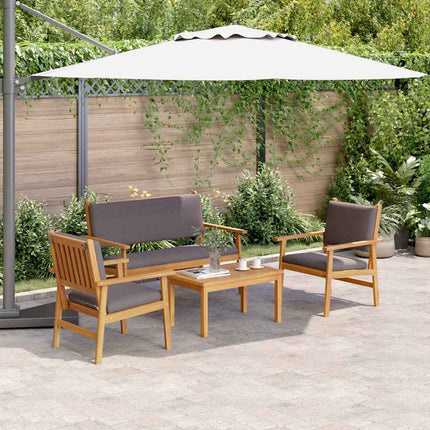 Havesofa Sæt 4 pcs Brun 120 x 65,5 x 79 cm Massivt Akacietræ