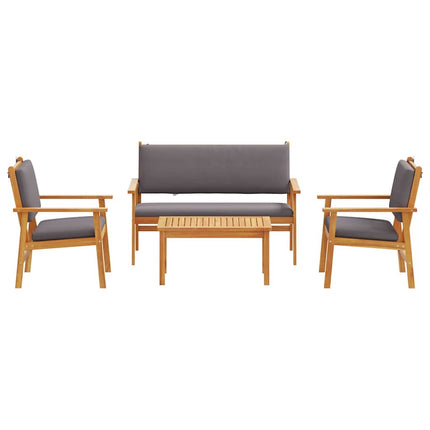 Havesofa Sæt 4 pcs Brun 120 x 65,5 x 79 cm Massivt Akacietræ