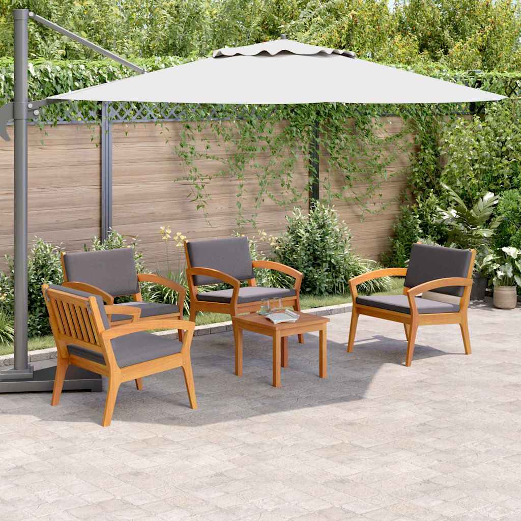 Bistrosæt med pude 5 pcs Brun Polyester