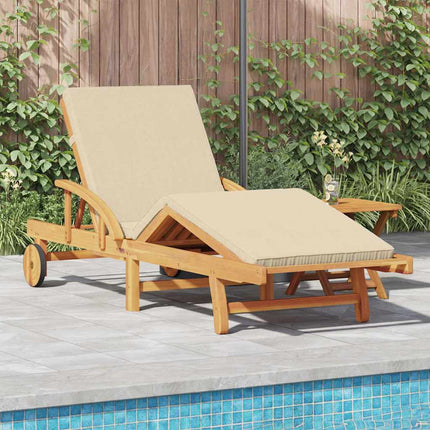 Solstol 2 stk. Massivt Akacietræ Beige