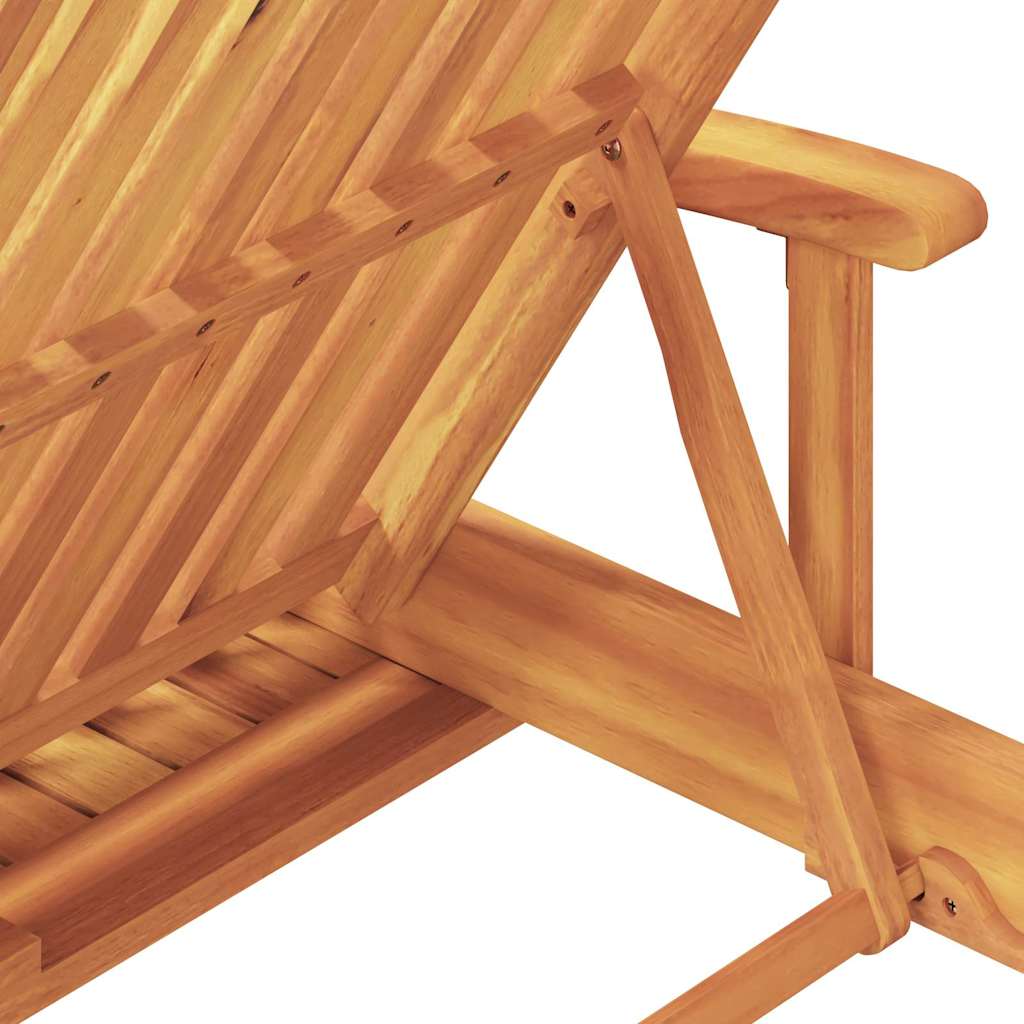 Solstol 2 pcs Gråbrun 200 x 67 x 84 cm Massivt Akacietræ