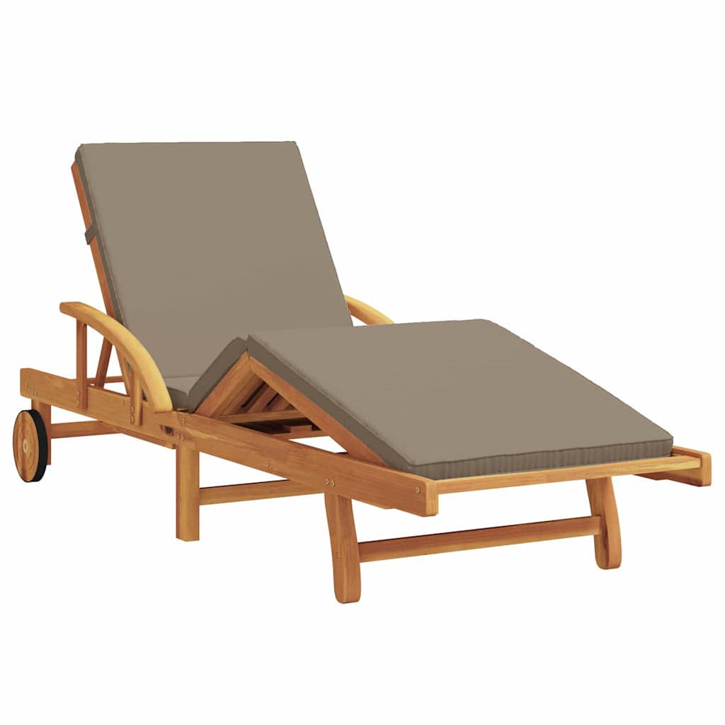 Solstol 2 pcs Gråbrun 200 x 67 x 84 cm Massivt Akacietræ