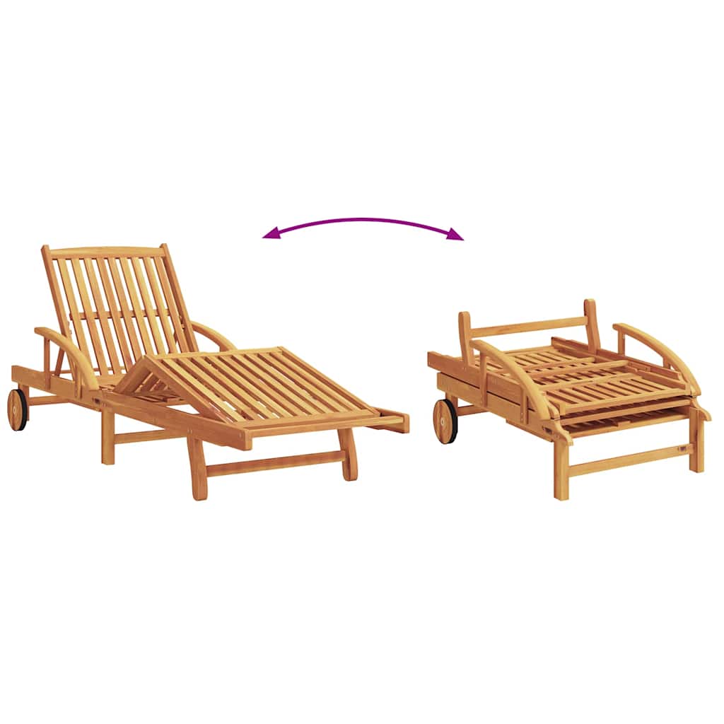 Solstol 3 pcs Gråbrun 200 x 67 x 84 cm Massivt Akacietræ