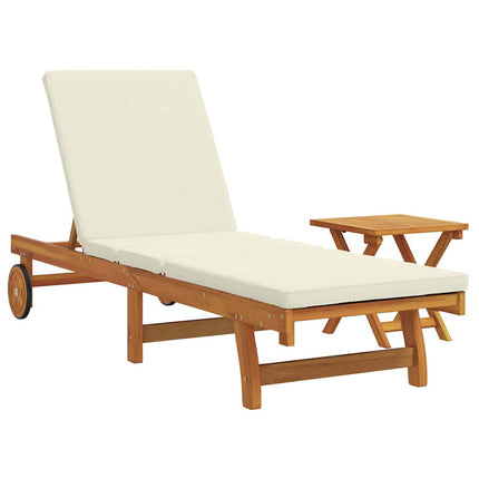 Solstol 1-person 2 pcs Brun Massivt Akacietræ