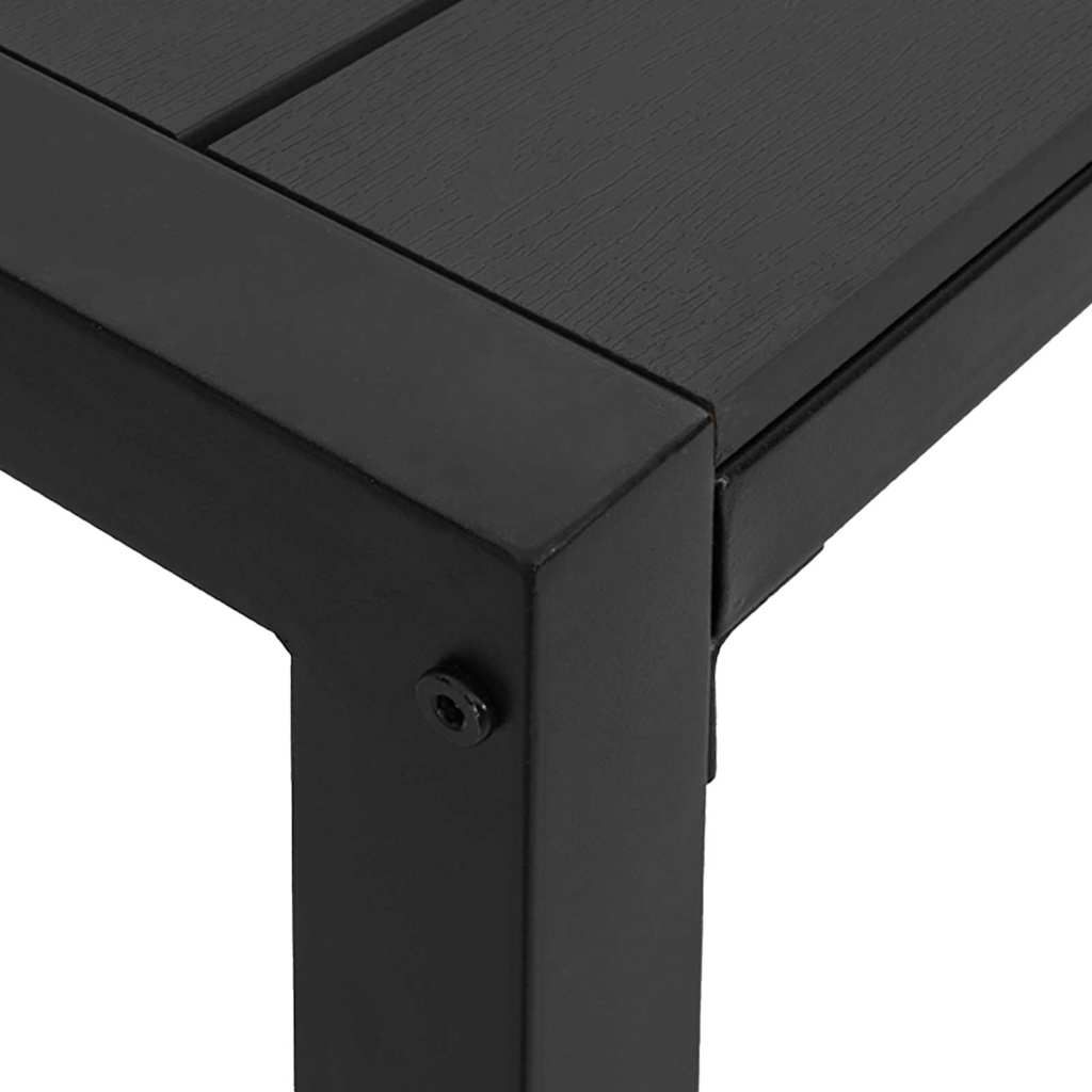 Havebænk Sort 100 x 28 x 45 cm Stål