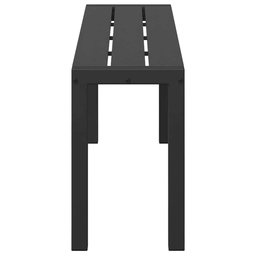 Havebænk Sort 100 x 28 x 45 cm Stål