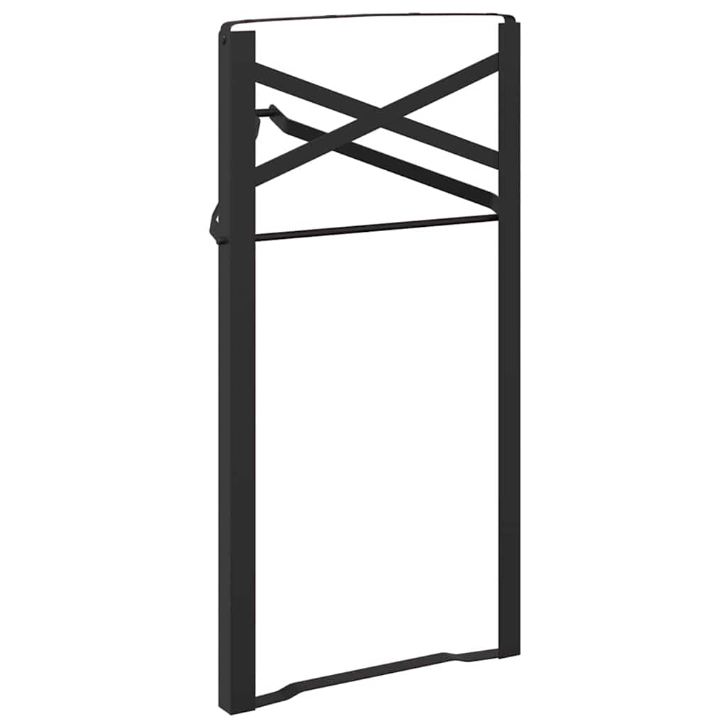 Øl Bordben 2 pcs Sort 39 x 3 x 75 cm Pulverlakeret stål