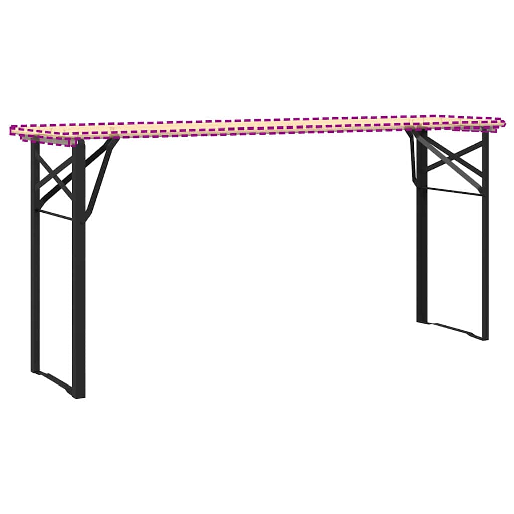 Øl Bordben 2 pcs Sort 39 x 3 x 75 cm Pulverlakeret stål