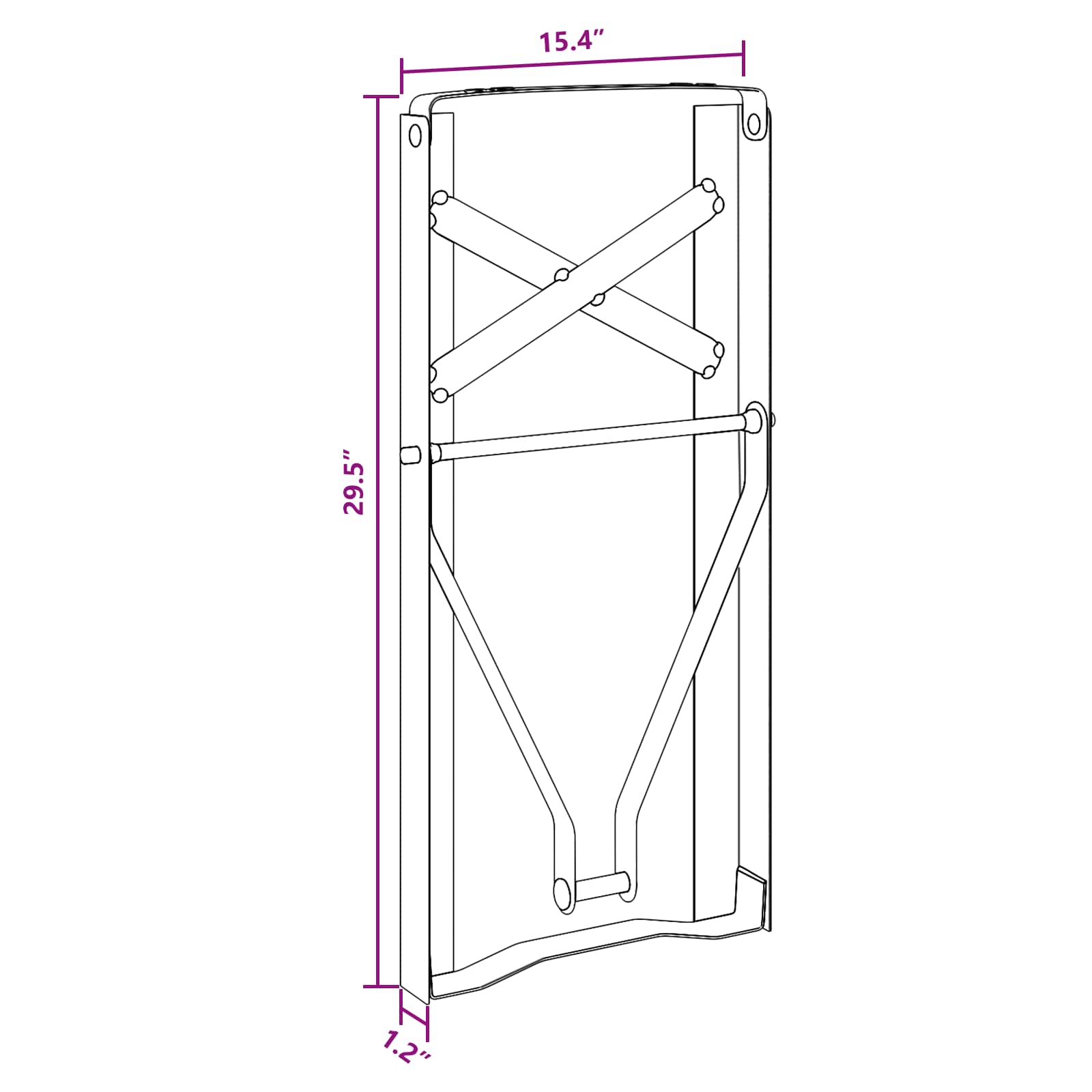 Øl Bordben 2 pcs Sort 39 x 3 x 75 cm Pulverlakeret stål