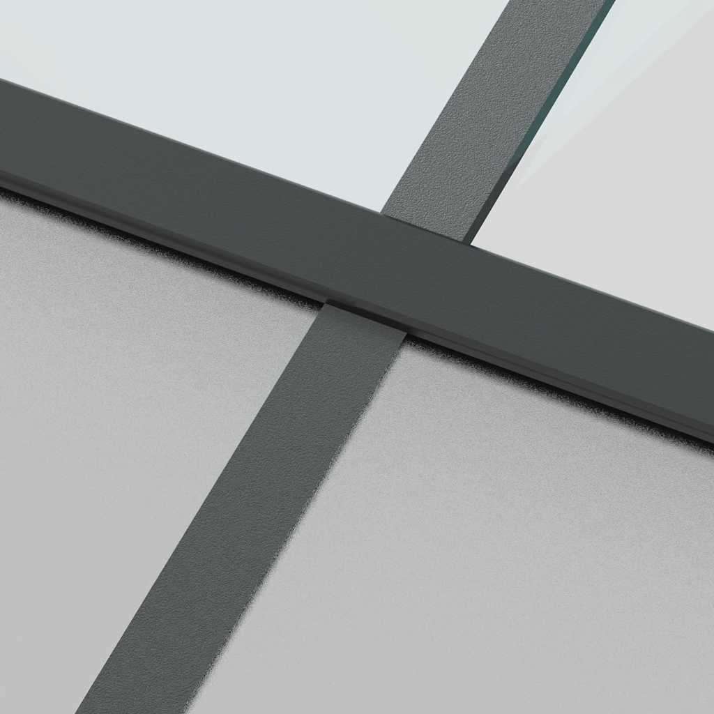 skydedør med hardwaresæt 90x205 cm hærdet glas og aluminium