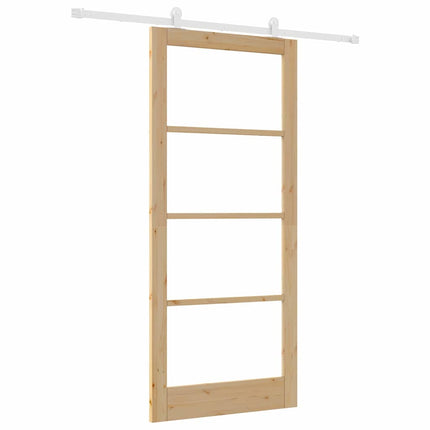 Skydedør ORKDAL 93 x 211 cm Massivt fyrretræ og glas