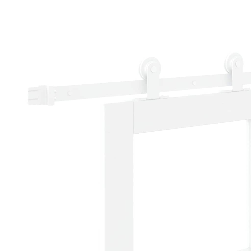Skydedør ORKDAL Hvid 93 x 232 cm Massivt fyrretræ og glas