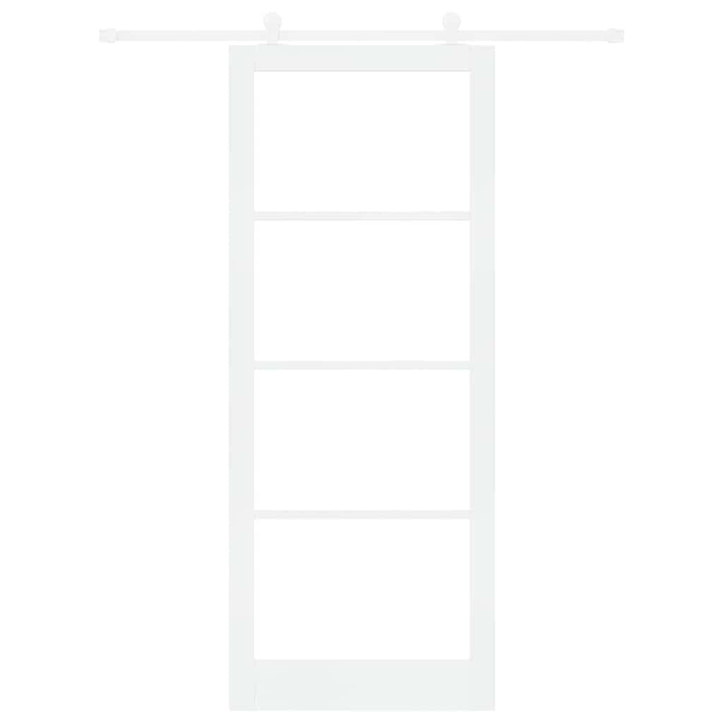 Skydedør ORKDAL Hvid 93 x 232 cm Massivt fyrretræ og glas