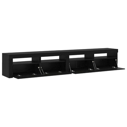 TV-skab 2 pcs Sort eg Konstrueret træ