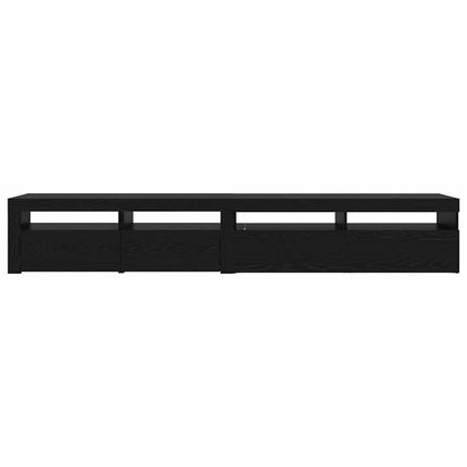 TV-skab 2 pcs Sort eg Konstrueret træ