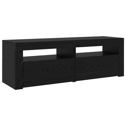 TV-skab 2 pcs Sort eg Konstrueret træ