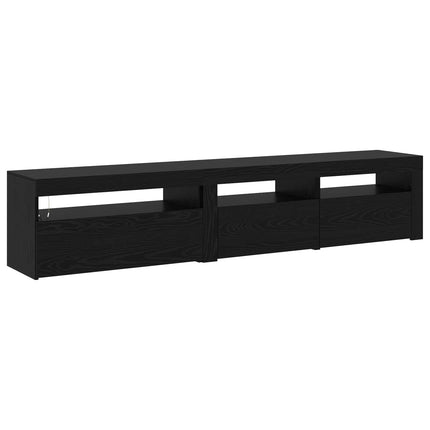 TV-skab 2 pcs Sort eg Konstrueret træ