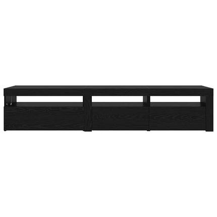 TV-skab 2 pcs Sort eg Konstrueret træ