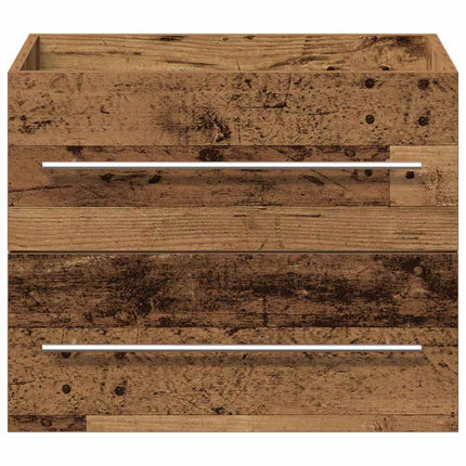 Badeværelsesskabsunder 2 stk. Gammelt træ 60 x 38,5 x 48 cm