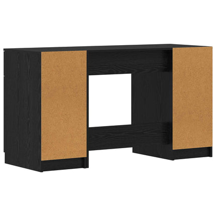 Bord med skuffe Sort eg 133 x 50 x 75 cm Konstrueret træ