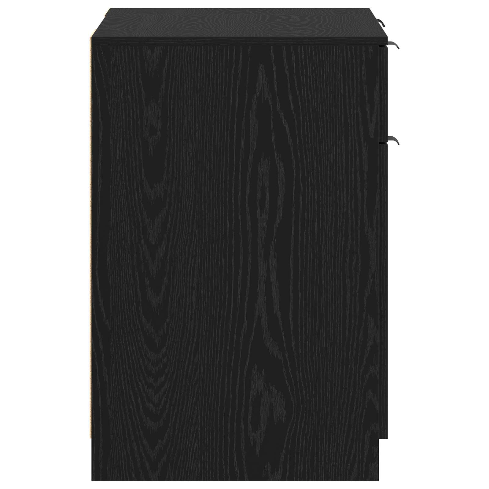 Bord med skuffe Sort eg 133 x 50 x 75 cm Konstrueret træ