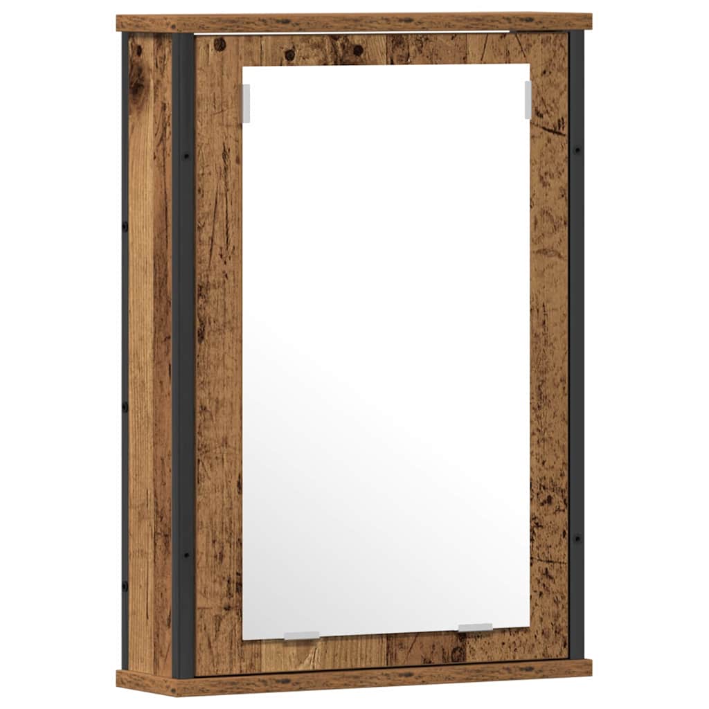 Badeværelsesmøbel sæt med hylde 2 pcs Brun Konstrueret træ