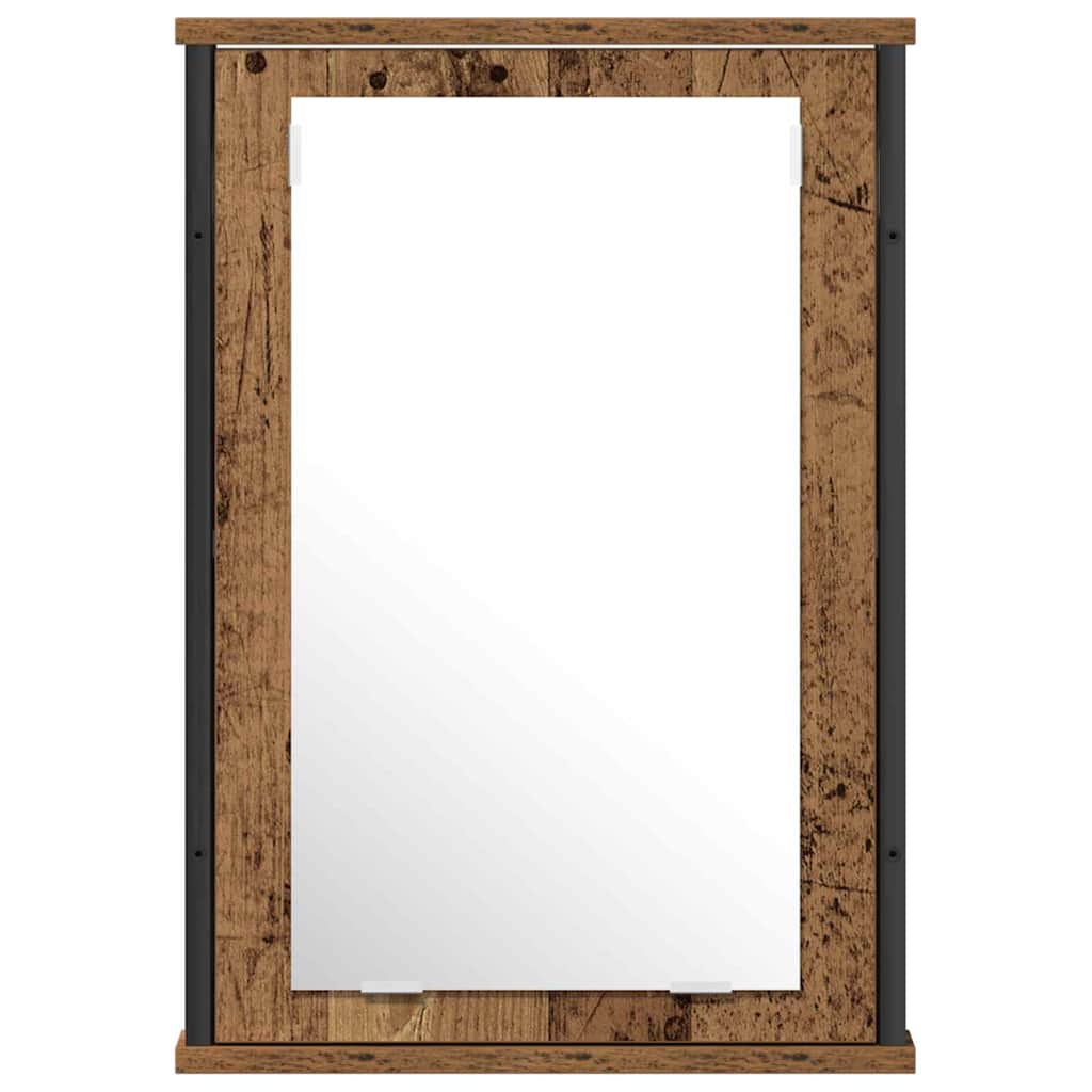 Badeværelsesmøbel sæt med hylde 2 pcs Brun Konstrueret træ