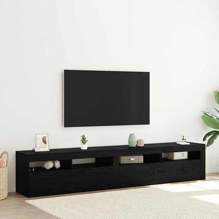 TV-skab 2 pcs Sort eg Konstrueret træ