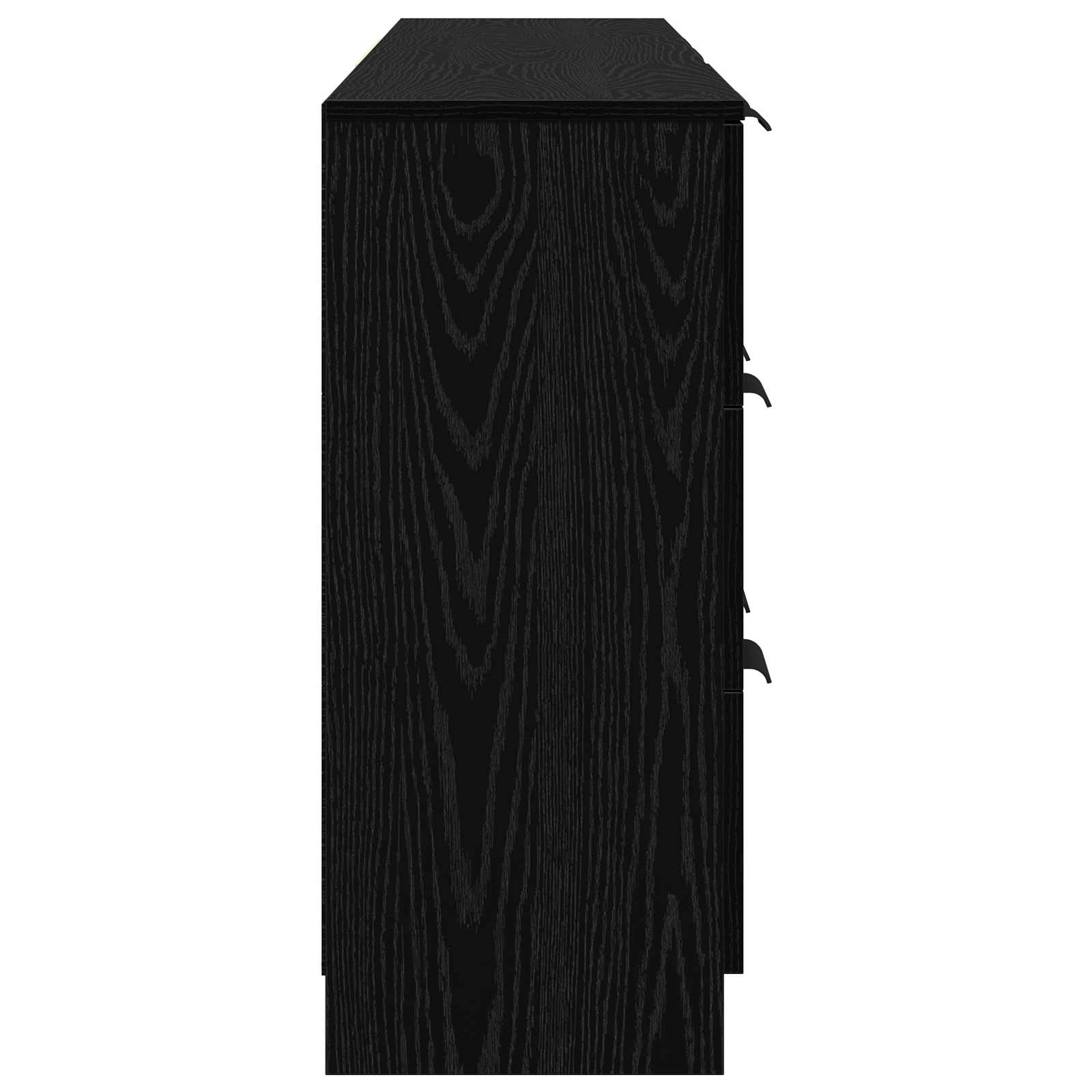 Sideboard 3 pcs Sort eg 181 x 30 x 70 cm Konstrueret træ